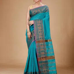 SLAGHA Ethnic Woven Design Zari Silk Cotton Saree-image-71