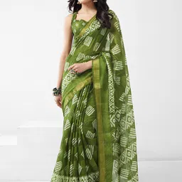KALINI Batik Printed Zari Bagh Saree-image-20