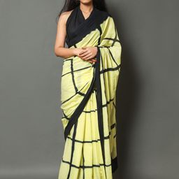 KALINI Checked Pure Cotton Saree-image-52