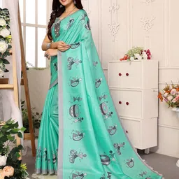 KALINI Warli Printed Art Silk Saree-picture-6