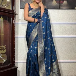 BAESD Ethnic Motifs Woven Design Zari Banarasi Saree-37