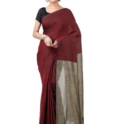 PuJoy Ethnic Woven Taant Saree-image-56