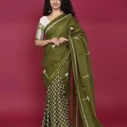 JALTHER Ethnic Motifs Block Print Saree image 3