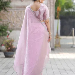 Mitera Embellished Mukaish Organza Saree image 3