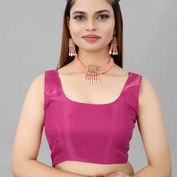 BARKIYA CREATION Ethnic Motifs Embroidered Net Saree image 5
