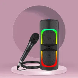Clairbell Bluetooth (PORTABLE PARTY SPEAKER) With Karaoke Mic & RGB Lights, Bass SoundH104 40 W Bluetooth Party Speaker-image-47