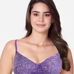 VStar Floral Printed Medium Coverage All Day Comfort Lightly Padded T-Shirt Bra-47