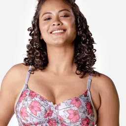 VStar Floral Printed Medium Coverage All Day Comfort Lightly Padded T-Shirt Bra-8