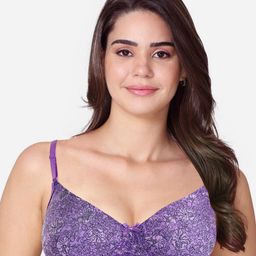 VStar Floral Printed Medium Coverage Lightly Padded T-shirt Bra With All Day Comfort-55