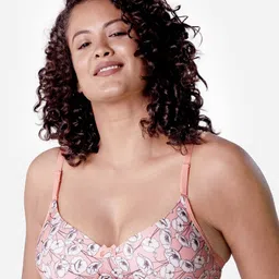 VStar Floral Printed Medium Coverage Lightly Padded T-Shirt Bra With All Day Comfort-17