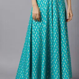 AURELIA Women Green Ethnic Motifs Printed Flared Palazzo-image-56