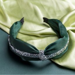 Jewelz Women Green & Silver-Toned Embellished Hairband-image-59