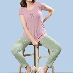 BOLD & BAE Printed T-shirt With Pyjamas-image-83