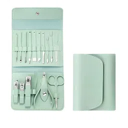 Awestuffs Set Of 16 Professional Nail Clippers Manicure & Pedicure Kit - Green image 2