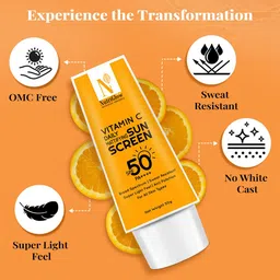 Nutriglow Advanced Organics Vitamin C Daily Mattifying Sunscreen SPF50 PA++++ - 50g image 4