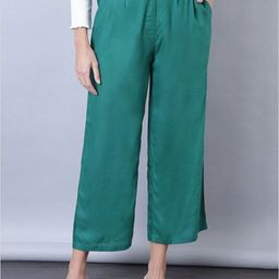 Aila Women Loose Fit Pleated Parallel Trousers-image-93