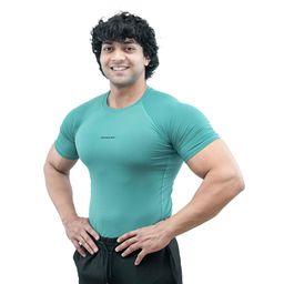 Athflex Men's Half Sleeve Ace Compression T-Shirt,  XXL  Sea Green -image-8