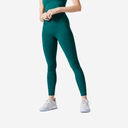 Women's High-Waisted Shaping Fitness Cardio Leggings - Green-image-52
