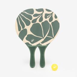 Beach Tennis Racket Set Woody Racket - Green-image-3