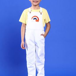 TALES & STORIES Kids Embroidered Straight Leg Dungarees-picture-38