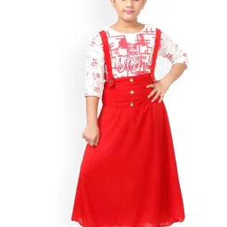 BAESD Girls Cotton Dungaree Dress With T-Shirt-image-14