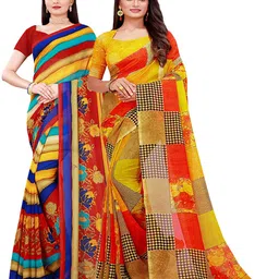 Florence Set of 2 Multicoloured Pure Georgette Saree-picture-34