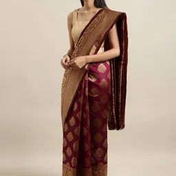 Sangria Ethnic Motifs Woven Design Banarasi Sarees-picture-6
