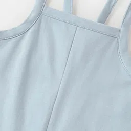 LULU & SKY Infant Girls Square Neck Dungaree image 4