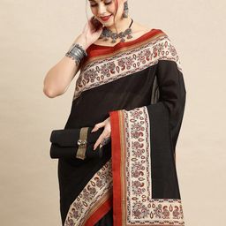 Anouk Ethnic Motifs Printed Art Silk Bhagalpuri Saree-picture-6
