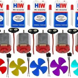 Science Project Material Kit -9V Battery, Mini 4 Wing Fan, Battery Snap/Cap Educational Electronic Hobby Kit-3