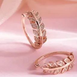 Neerajyoti cubic zirconia veletinday toe ring for girls /women Alloy Cubic Zirconia Gold Plated Toe Ring Set-image-51