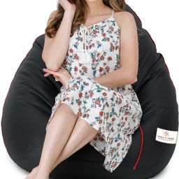 Jumbo 6XL Faux Leather Piping Bean Bag for Adults with Premium Comfort Design Teardrop Bean Bag With Bean Filling-image-89