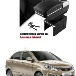 Universal Car Armrest Center Console Pad,PU Leather Car Armrest Seat Box Cover Protector Protects from Dirt,Damage,Pet Scratches,Old Damaged Consoles (Black) A231 Car Armrest-image-21