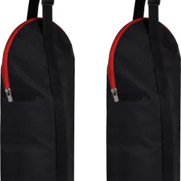 Rexine Adjustable Strap & Zipper Bottle Cover|2.5 Ltr|XL Size|Pack of 2|Black-image-81
