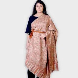 Allure Motifs Wool Woven Men, Women Shawl-image-51