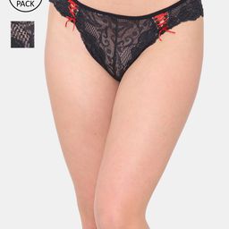 N-Gal Women Pack Of 2 Self-Design Bikini Briefs-picture-34