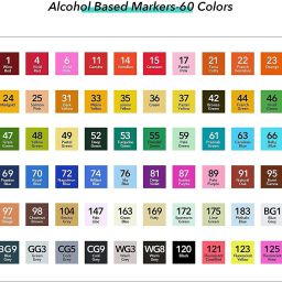 like it Alcohol Markers Professional Art Set - Double Ended Bendable Alcohol Based Ink Colors with Fine and Chisel Tip. Perfect for Artists Beginners set of 60 image 4