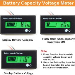 roboway 12-84V Battery Indicator Display Charge Percentage of E-Rickshaw & E-Bikes Digital Battery Tester image 4