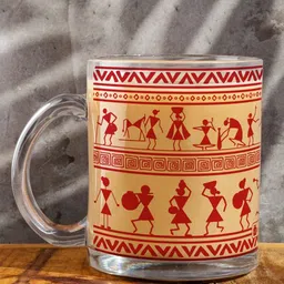Indigifts Ethnic Printed Transparent Coffee Mug-picture-52
