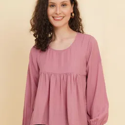 RAASSIO Cuffed Sleeves Empire Top-image-92