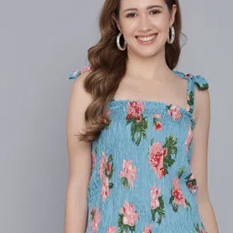 BAESD Floral Printed Shoulder Straps Top-image-91