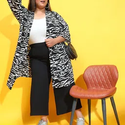 Oxolloxo Animal Print Crepe Top-53
