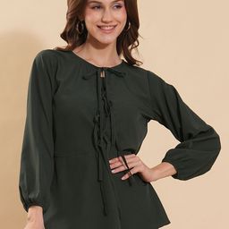 all about you Puff Sleeve Crepe Top-picture-45