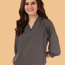 Brownverse Crepe Top-picture-0