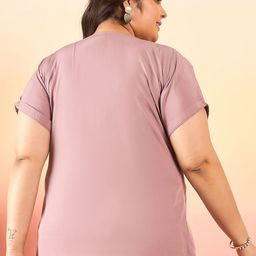 Sztori Plus Size Keyhole Neck Extended Sleeves Top image 4