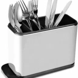 Surface Stainless-Steel Cutlery Drainer Kitchen Sink Cutlery Drainer and Organiser Cutlery Storage Holder Disposable Steel Cutlery Set-image-54