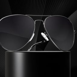 Vincent Chase Unisex Grey Lens & Black Wayfarer Sunglasses with Polarised and UV Protected Lens image 3