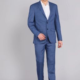 Men 2PC SB 2BTN NTCH LPL M&M LINNG-REGLR FT Checkered Suit-5