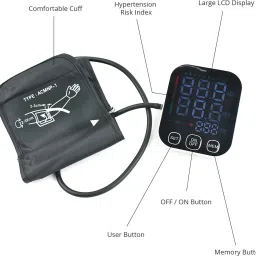 Dishan Upper Arm Oscilometric Digital Blood Pressure Monitor /Heart Rate Machine & Pulse Checking meter Accurate Home Monitoring Bp Monitor image 2
