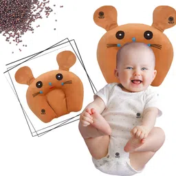 white bubble Rai Pillow Velvet, Baby Head Shaping Takiya Soft Pillow Infant Mustard Seeds Toons & Characters Baby Pillow Pack of 1-picture-1
